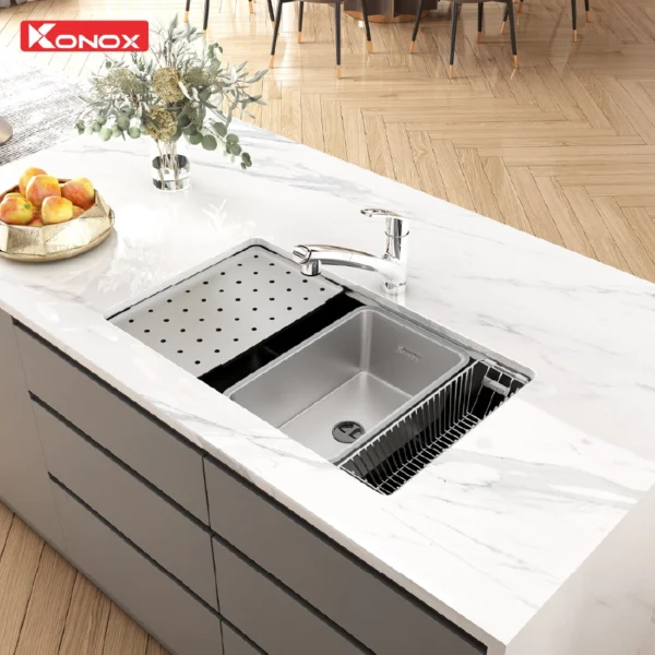 Bồn rửa chén Konox Dekor 8044SU - render 2