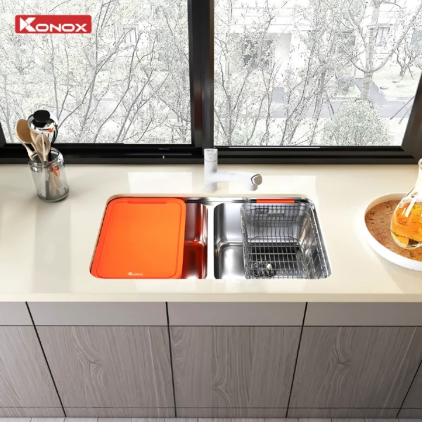 Bồn rửa chén Konox R50 Tari 7846DU - render 1