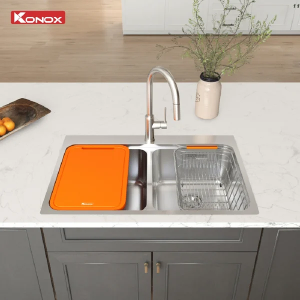 Bồn rửa chén Konox R50 Tari 7851TD - render 1