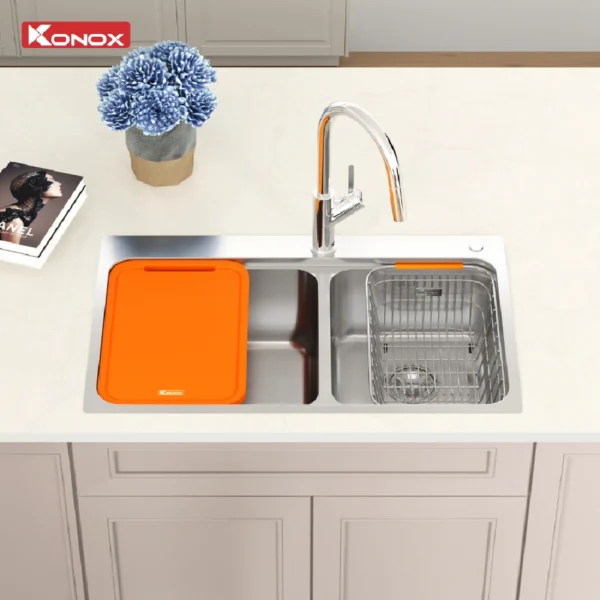 Bồn rửa chén Konox R50 Tari 8246DU - render 1