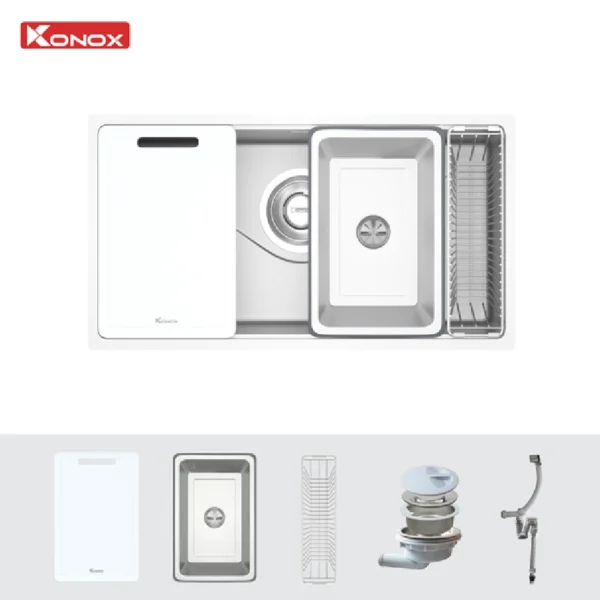 Bồn rửa chén Konox Tari 8748SM - phụ kiện