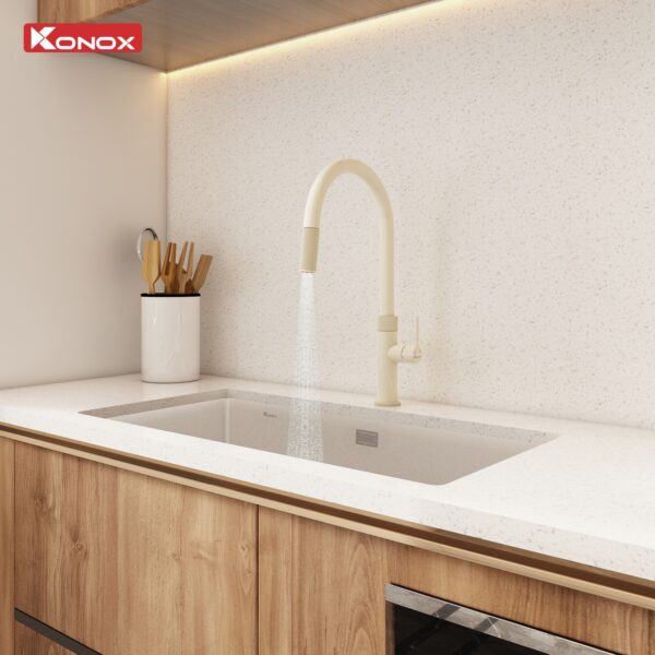 Vòi rửa chén Konox Lasi Nude - render 2